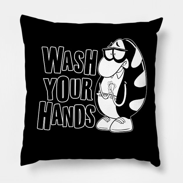 Wash Your Hands Pillow by InsomniackDesigns