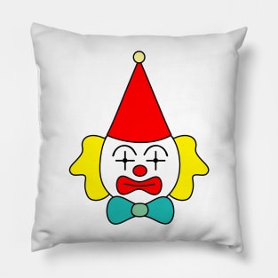 Clown - funny face. Pillow