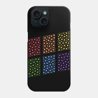 Geometric Shapes Made From Rainbow Polyhedral Dice Phone Case