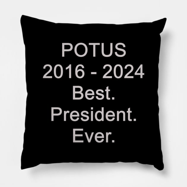 POTUS, 2016 - 2024 Best. President. Ever. Pillow by DeniseMorgan