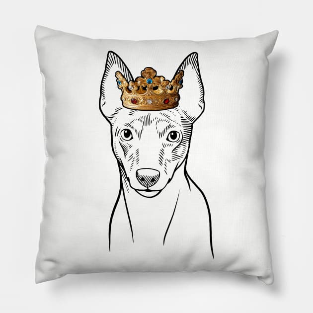 Toy Fox Terrier Dog King Queen Wearing Crown Pillow by millersye