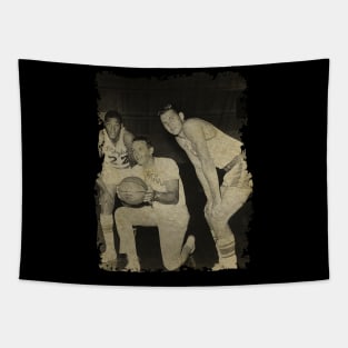 Elgin Baylor, Coach Fred Schaus and Jerry West, 1962 Tapestry