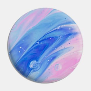 Abstract Pink & Blue Swirl Pin