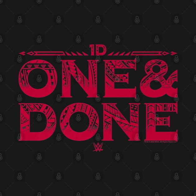 The Bloodline 1d One & Done Blood Red Text Logo by Holman