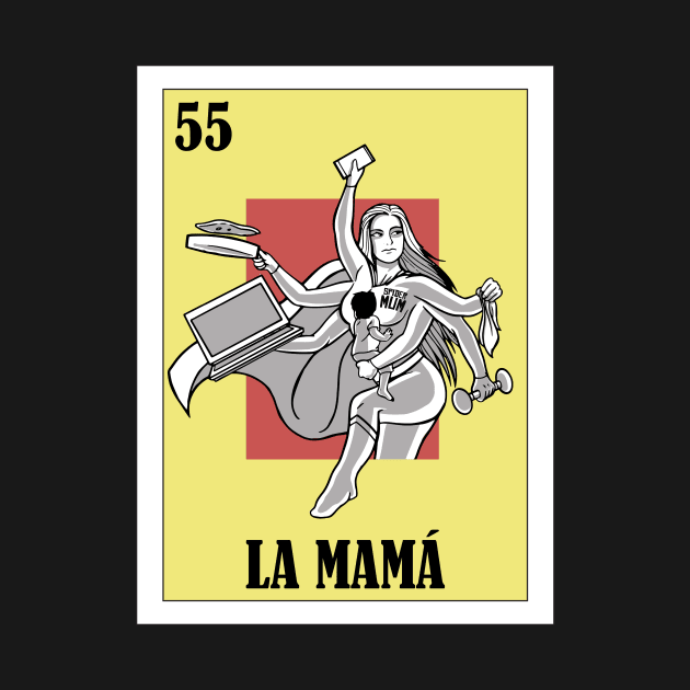 Loteria Mexicana Art - Spanish Hispanic Mom Lottery Design - Mexican Bingo La Mama by HispanicStore