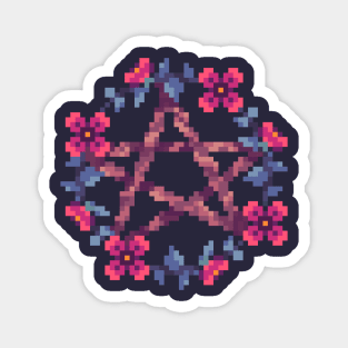 Floral Pentagram Magnet