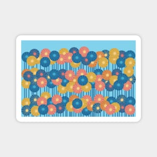 Flower Plot Many Flowers Floral Pattern Magnet