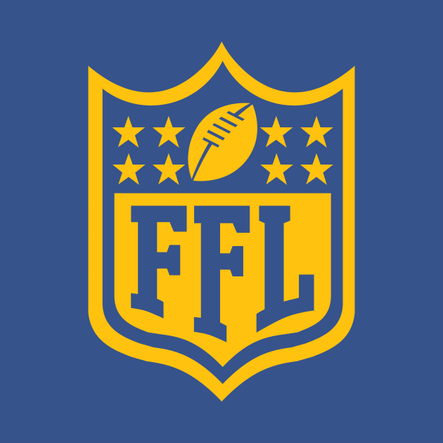 Fantasy Football Logo San Diego Chargers Colors by Fresh Fly Threads