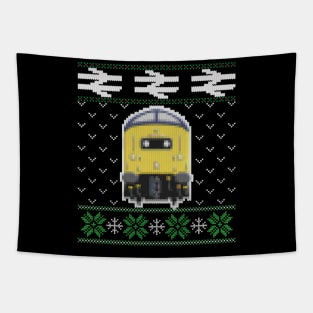 Christmas Train Ugly Sweater Jumper Style Locomotive Tapestry