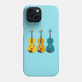 A Serenade of Strings in Teal and Gold Phone Case