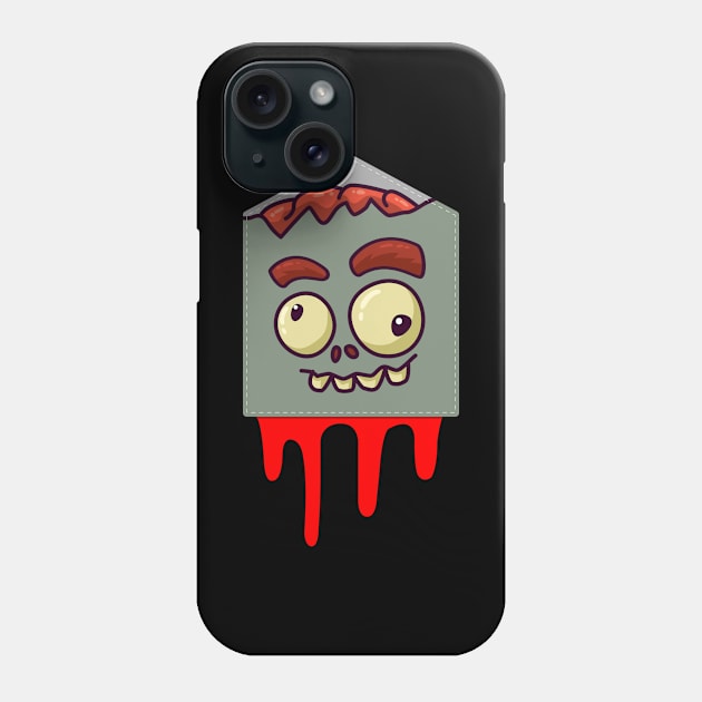 Halloween cute pocket zombie Phone Case by Gman_art