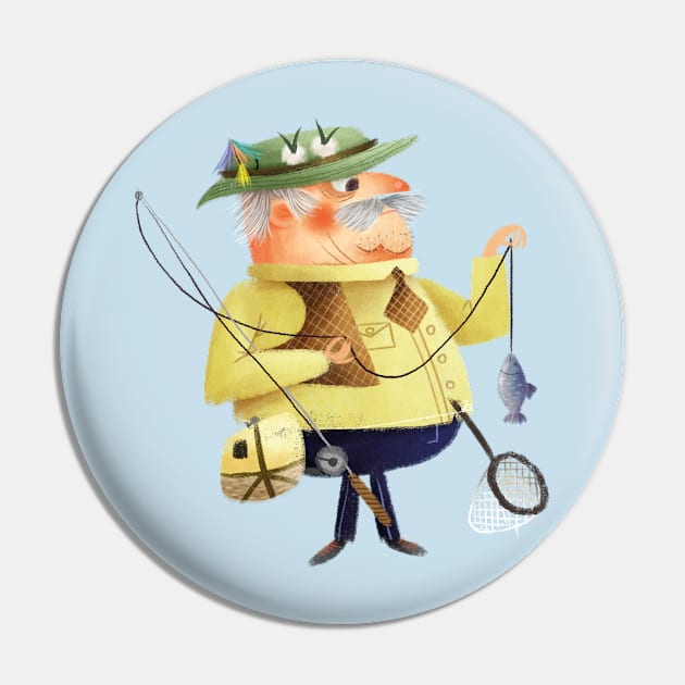 Gone fishing Pin by Geeksarecool