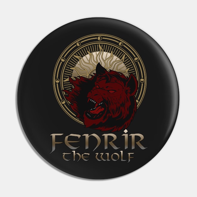 Fenrir the Wolf-A Viking Saga- Norse Mythology Pin by KrasiStaleva