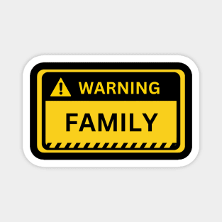 family-yellow warning sign Magnet