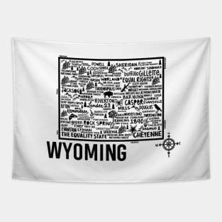 Wyoming Map Tapestry