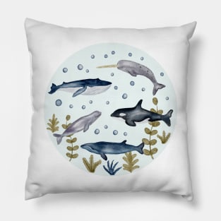 Whale Story | Watercolor Pillow