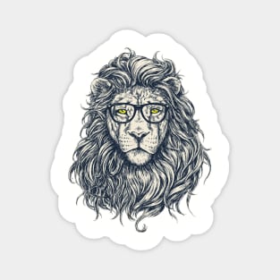 Lion Reading 1 Magnet