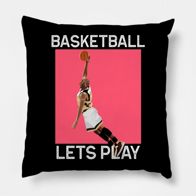 BASKETBALL: LETS PLAY Pillow by Boga