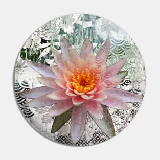 Japanese Collage Art Lotus Water Lily Collage Art 61 Pin