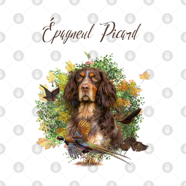 Picardy Spaniel , Hunting season by German Wirehaired Pointer 