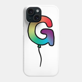 Initial Monogram Balloon Letter G Phone Case