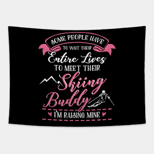 Skiing Buddy/Skiing Mom Tapestry