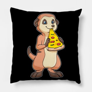 Meerkat with Piece of Pizza Pillow