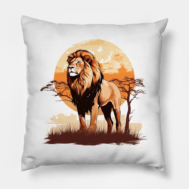 Wild African Lion Pillow by zooleisurelife