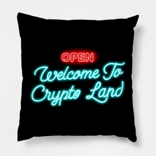 crypto land Pillow