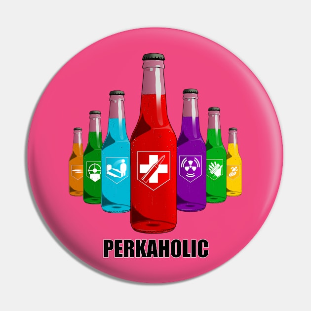 Zombie Perks in Triangle Perkaholic on Hot Pink Pin by LANStudios