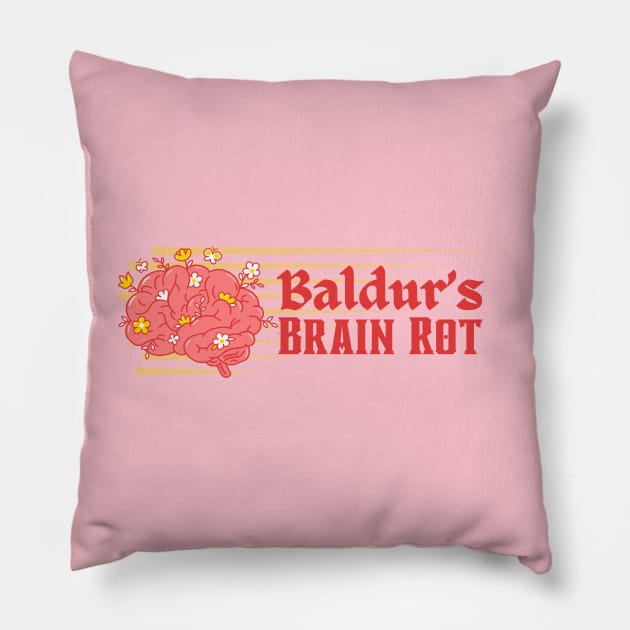 Baldur's Brain Rot - BG3 Meme Pillow by CursedContent