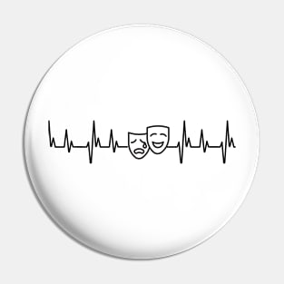 Minimalist I love acting tragedy and comedy theatre heatbeat Pin