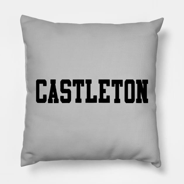 CASTLETON UNIVERSITY Pillow by Manatee Max