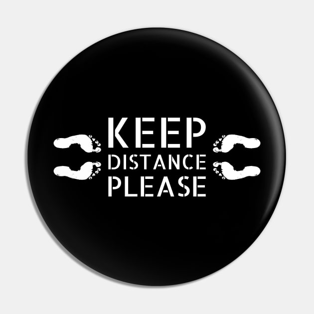 6 feet, 1.5 meter - Keep distance Pin by All About Nerds