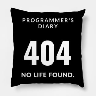 Error 404 Tee Funny Code Programmer IT T-shirt Tee Mens Womens Ladies Dad Gift Geek Nerd Present Coder Computer Science Tech Developer Pillow