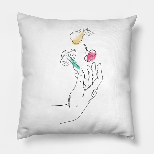 Food Lovers Pillow by HoussinGui