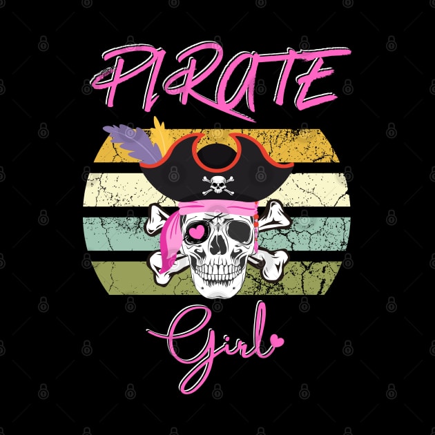 Cute Pirate Girl Skull Girl Halloween Costume Pirate Crew by AE Desings Digital
