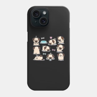 Cute little pugs 2 Phone Case