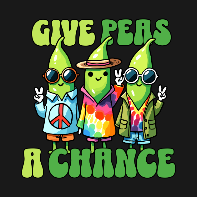 Give Peas a Chance Hippy Peace by DoodleDashDesigns