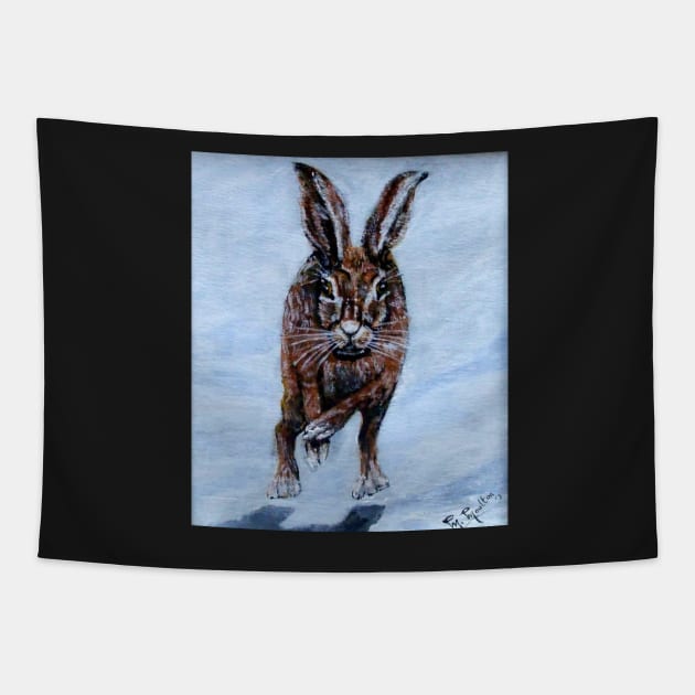 RUNNING HARE Tapestry by MackenzieTar