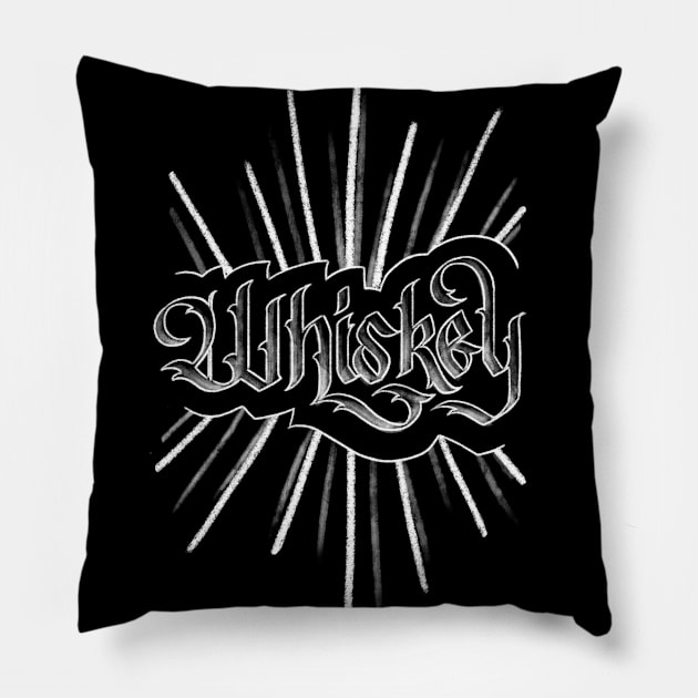 Whiskey Chalkboard Pillow by polliadesign