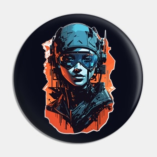 cyberpunk girl Pin