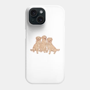 Golden Retriever Trio Phone Case