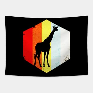 Giraffe Retro Distressed Style Tapestry