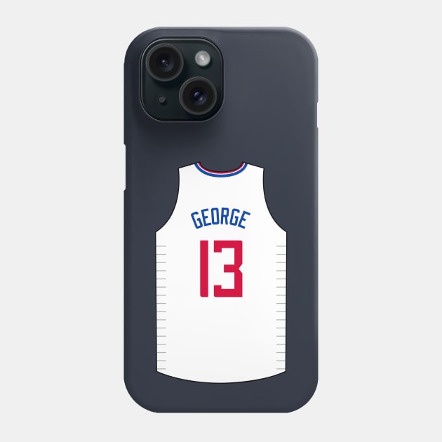 Paul George Los Angeles Jersey Qiangy Phone Case by qiangdade