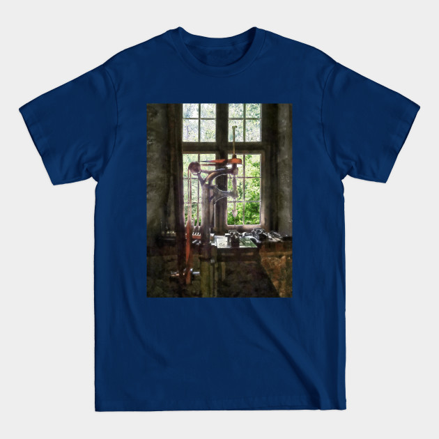 Discover Building Trades - Drill Press By Window - Machine Shop - T-Shirt