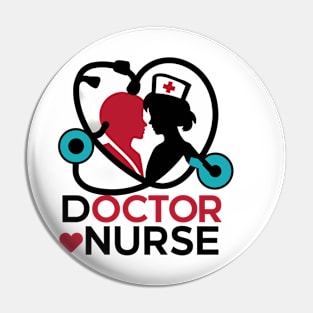 Doctor and nurse as lovers Pin