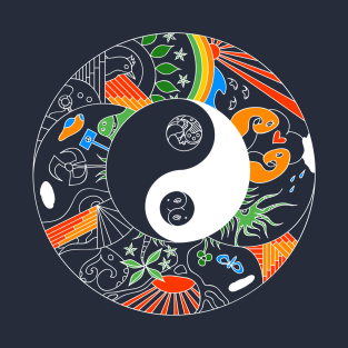 artistic yin and yang doodle T-Shirt