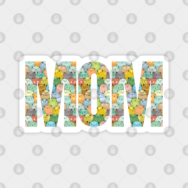 Cat Mom Magnet by Luxinda