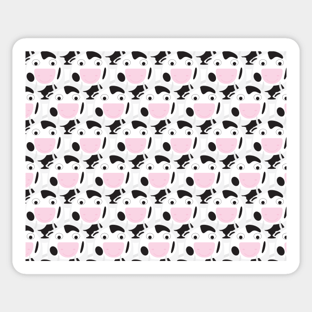 Cute Cow Pattern - Cows - Sticker | TeePublic